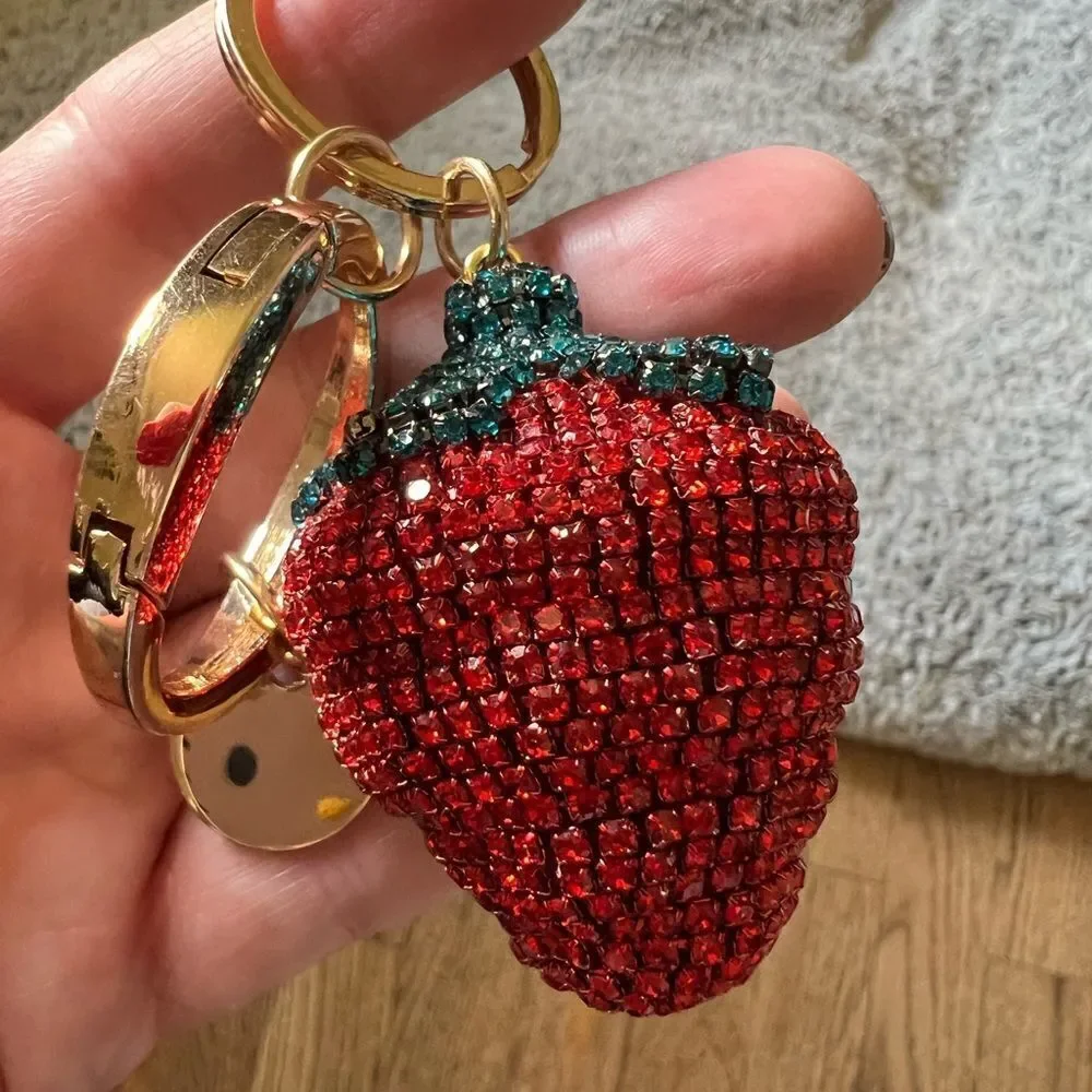 Strawberry Sparkle Keyring/Bag Clip